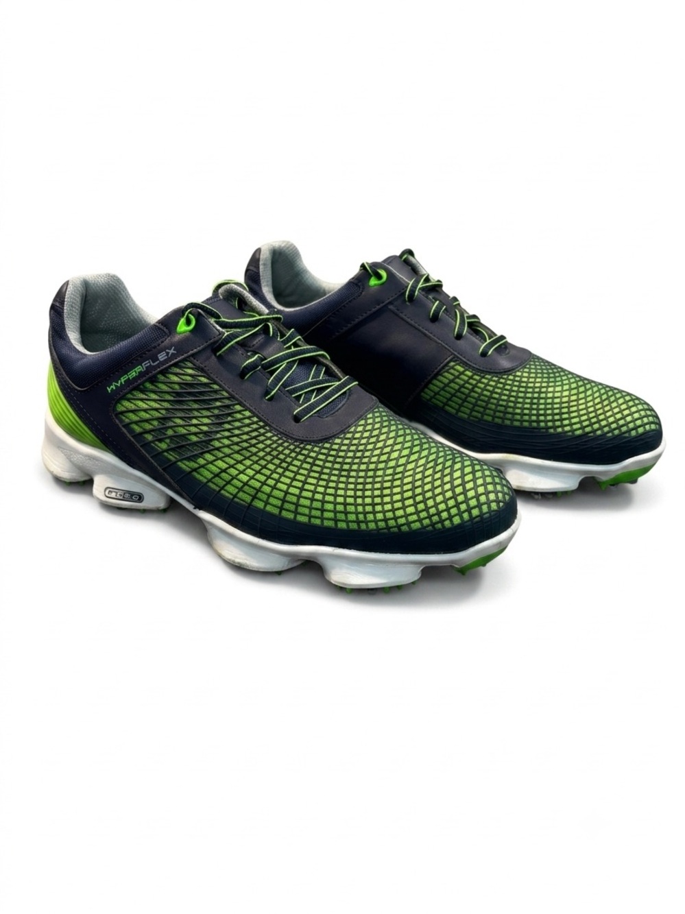 Footjoy Hyperflex 2.0 Golf Shoes Men's Size 9.5M Navy Green Soft Spikes 51007